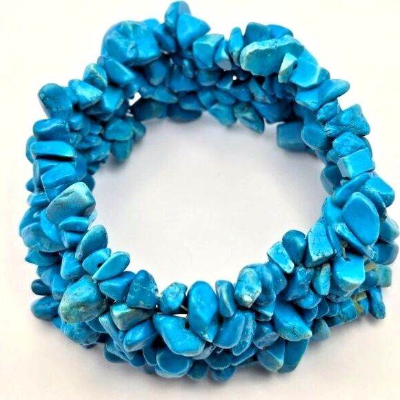 Fun Bright Colorful Summertime Jewelry Set - Necklace, Chip Bracelet, Earrings - Picture 4 of 5